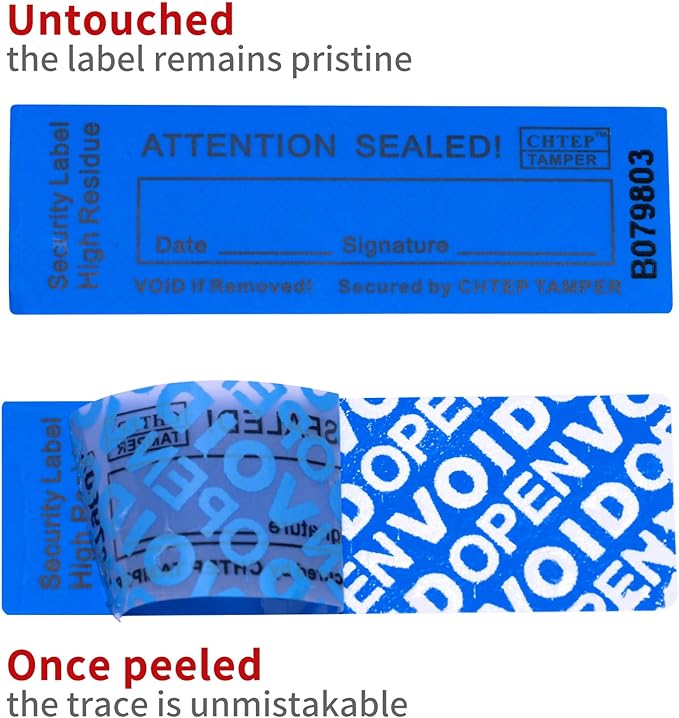 ChtepTamper 100 Pieces Total Transfer Tamper-Evident Stickers Security Labels - Image 3