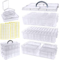 guyuyii 58 pcs transparent bead organizer with portable, main product view