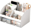 COMFYROOM Desk Organizer with 6 Compartments and 2 Drawers, Plastic Makeup by COMFYROOM