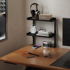 ART-GIFTREE Clamp On Desk Shelf 2-Tier, 12.5 inche Wood Shelving Unit - Image 2