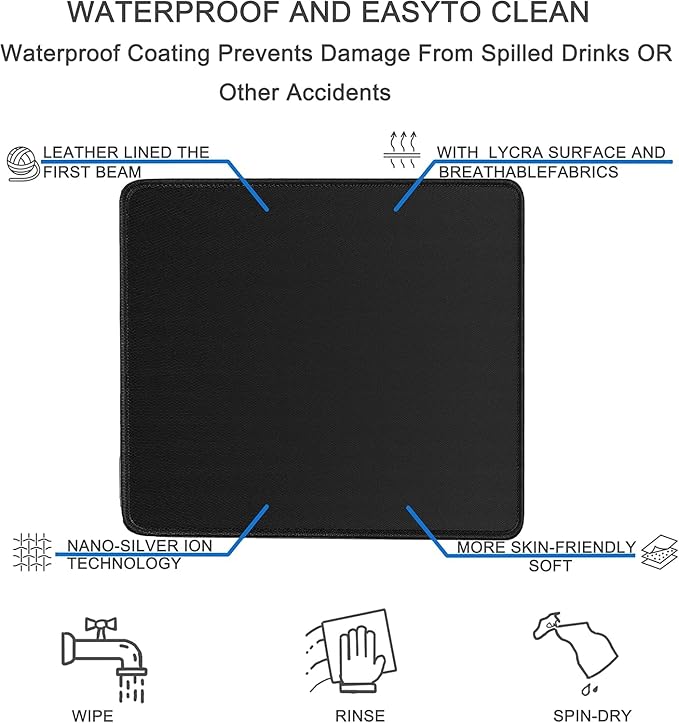 Mouse pad, Gaming Mouse pad Durable Stitched Edge, Premium-Textured Water - Image 3