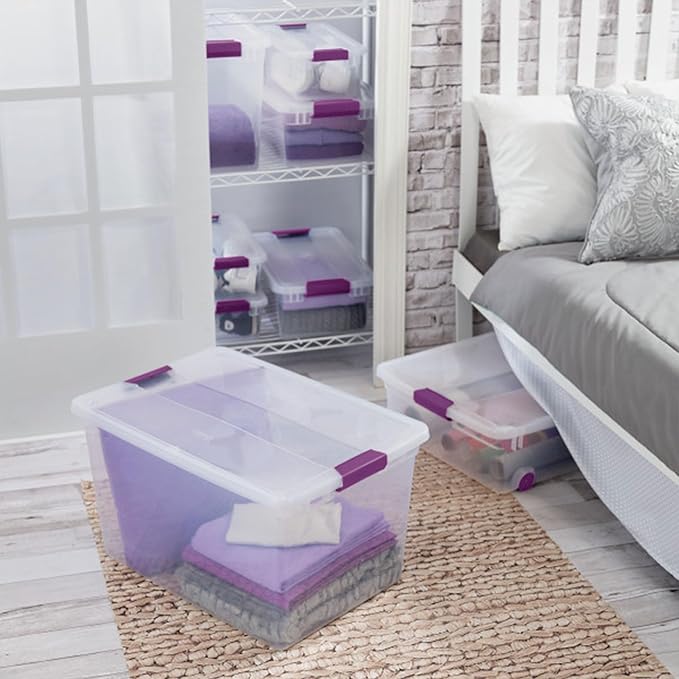 Sterilite 6-Pack Plastic Storage Bin w/ Latch Lid, 66 Qt - Image 5