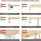 KEEGH 16'' Under Desk Cable Management Tray, Drill Free Clamp/Screws Mount - Image 9