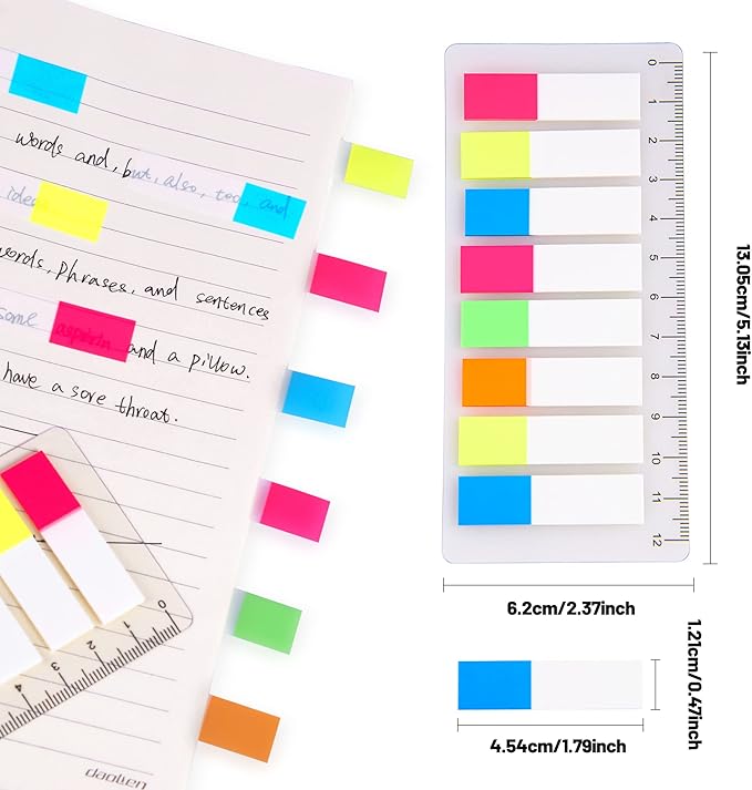 Golcellia 1600 Pieces, Transparent Sticky Notes, Page Markers, Book Tabs - Image 2
