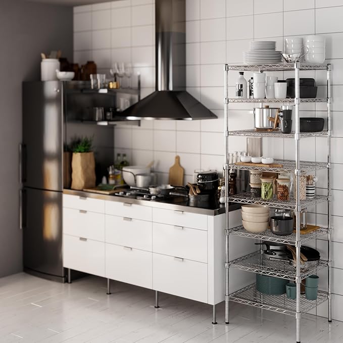 Regal Altair 21" Deep x 24" Wide x 74" Height Wire Shelving Kit | 8-Tier | NSF - Image 6