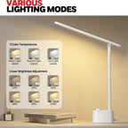 honeywell hwt-h01 led desk lamp, foldable & stepless, close-up detail