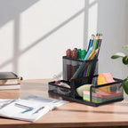 comix 6 packs mesh pen holder, desk organizer, front angle view