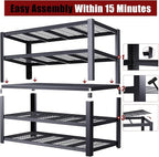 ZEUKMXOO 62" W 3050LBS Storage Shelves Unit, 5 Tier Heavy Duty Metal Shelving - Image 7