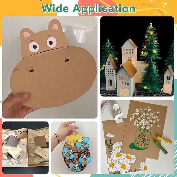 OcePor 100 Sheets Brown Cardstock Paper, Colored Printer Paper 8.5 x 11 - Image 7