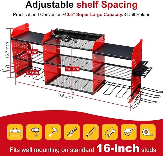 Large Power Tool Organizer Wall Mount - Image 4