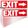 iSYFIX Exit Signs Stickers 12 Pack 12x4 Inch by iSYFIXPREMIUMSIGNS