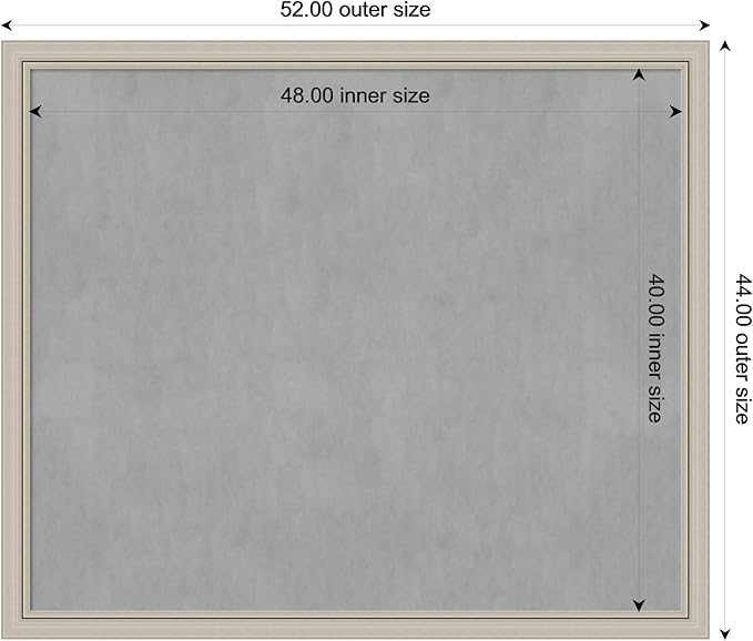 Amanti Art Silver Framed Magnetic Board 44x52 Oversize Vision Board - Image 4