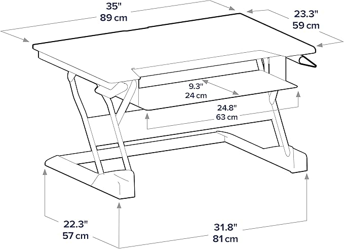 Ergotron – WorkFit-T Standing Desk Converter, Dual Monitor Sit Stand Desk Riser - Image 5