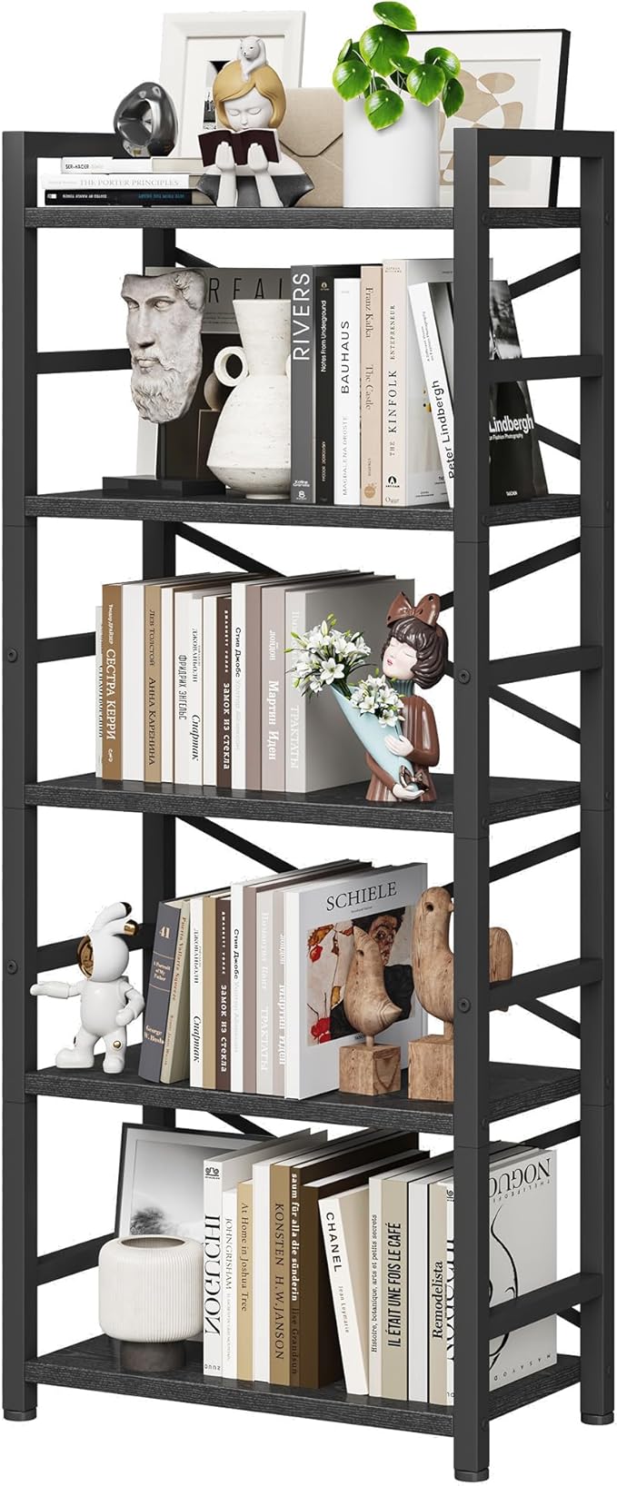 Homeiju Organization and Storage, Tall Bookcase by Homeiju