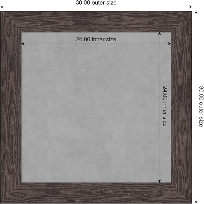 Amanti Art Black Framed Magnetic Board 30x30 Medium Vision Board - Image 3