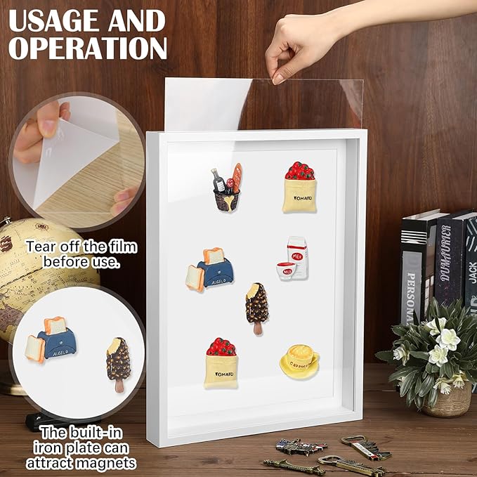 Vicenpal 1 Pcs Large Magnetic Board 16" x 12" Magnet Display Board Removable - Image 3