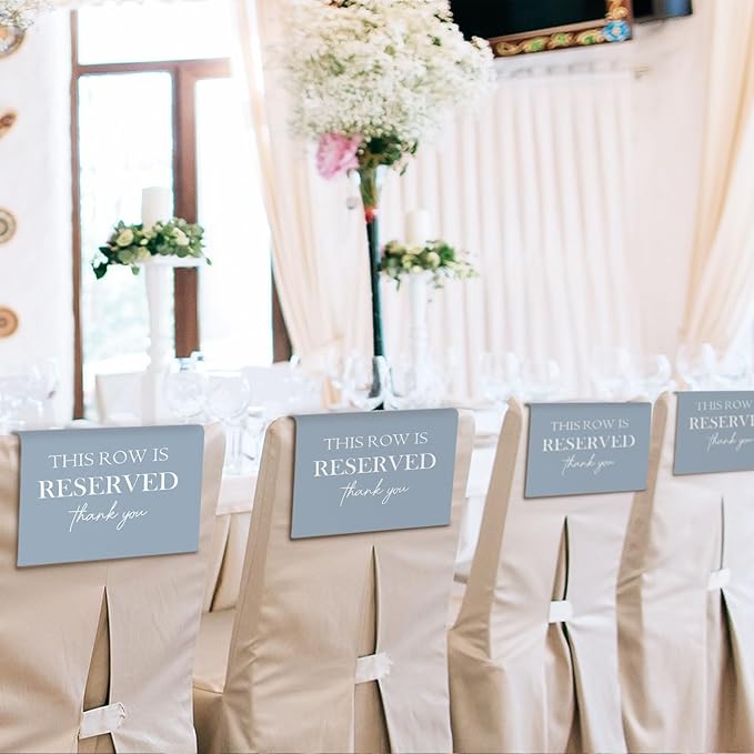 ChissNook Reserved Seating Chair Signs, This Row Is Reserved Pew Cloths Seating - Image 4