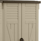 suncast vertical shed, compact outdoor storage system, 22, package contents