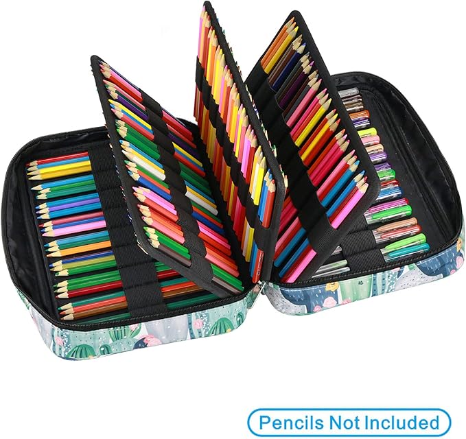 YOUSHARES Colored Pencil Case 220 Slots Pen Case Organizer - Image 3