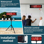 Race Clock with Tripod for Running Events, Large LED Stopwatch with Remote - Image 4