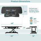 VERSADESK® PowerPro™ 48” x 24” Extra Wide Electric Sit-to-Stand Desk Converter - Image 5