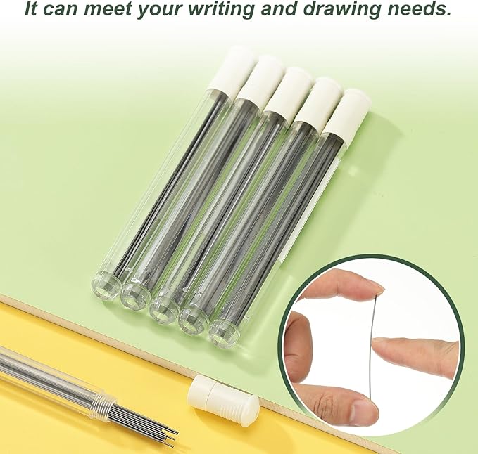 PATIKIL 240Pcs 2B Mechanical Pencil Lead, 0.5mm Black Lead Refill Break - Image 4