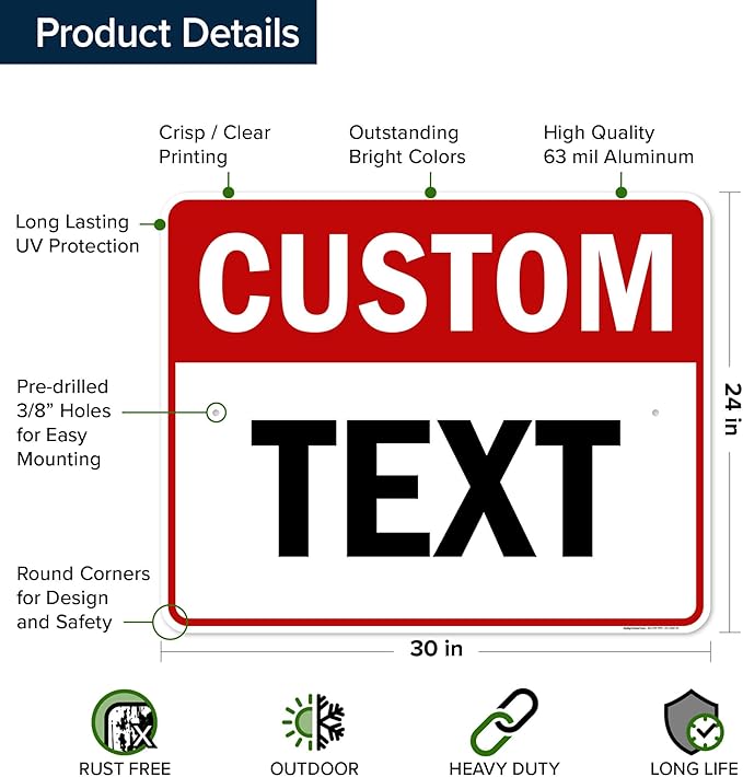 Custom Sign, Custom Sign for Business, Indoor/Outdoor use. 24x30 Inches - Image 6