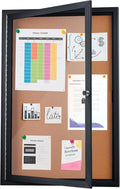 Homezelle Enclosed Cork Bulletin Board 36"x24" Outdoor Weatherproof Cork by Homezelle