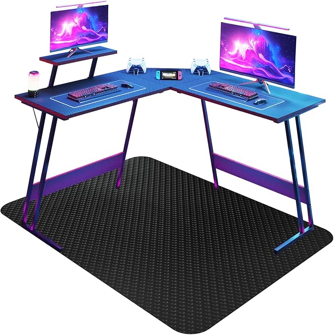 Vicwe Gaming Chair Mat for Hard Floor, Anti-Slip Hard Floor Protector Rolling by Vicwe