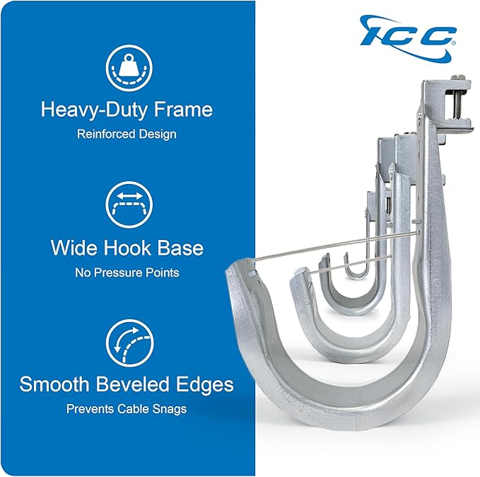 ICC Beam Clamp J Hook 4” with Retainer Clip - Image 7