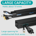 Cable Hider Raceway Kit, Magnetic Cable Management Under Desk - Image 3