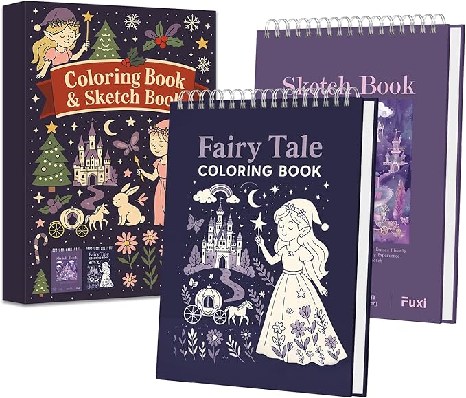 Fuxi Coloring Books for Kids Ages 8-12 Girls, 50 Sheets Blank Paper Drawing Pad - Image 9
