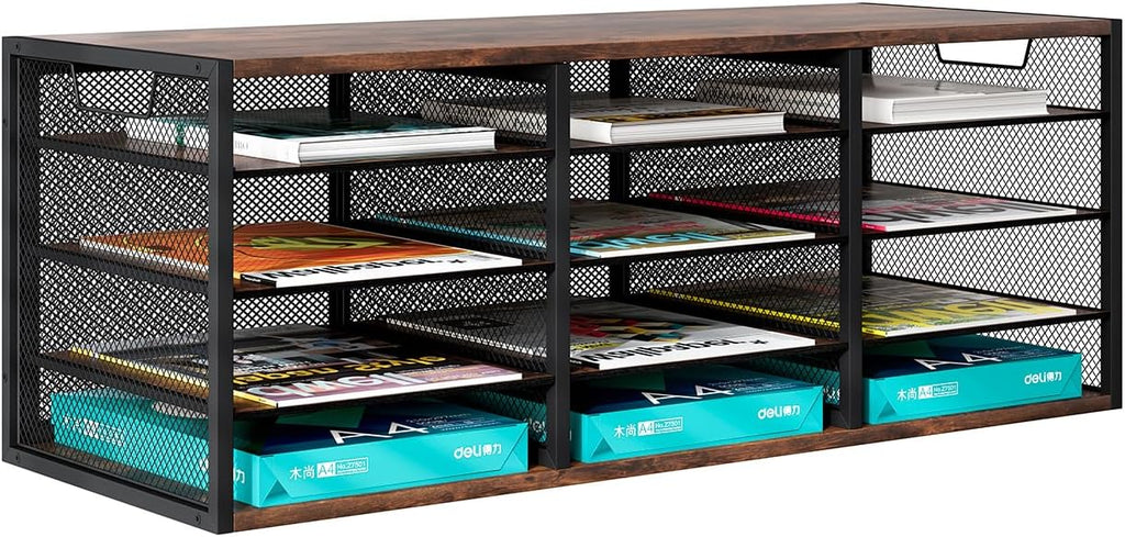 PAG-Mass Mail Sorter Adjustable Holder, Countertop Literature Organizer