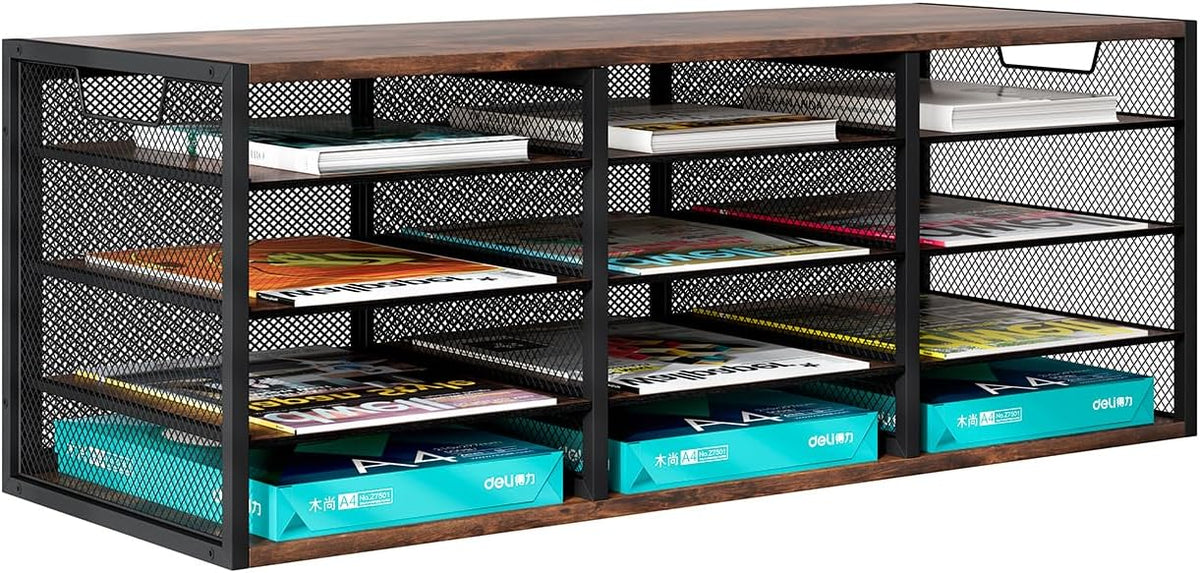 PAG-Mass Mail Sorter Adjustable Holder, Countertop Literature Organizer