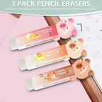 6Pcs Capybara Cute Stationery Set, Kawaii School Supplies, Including 3 Pencil - Image 2