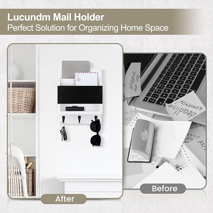Lucundm Key and Mail Holder for Wall, Key Holder - Image 6