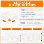 shouwuhho Furniture Risers, 8 Pack Bed Risers - Image 2