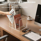POCFOINY Acrylic Desk Organizer Book Organizer, Magazine File Holder, Vertical - Image 5