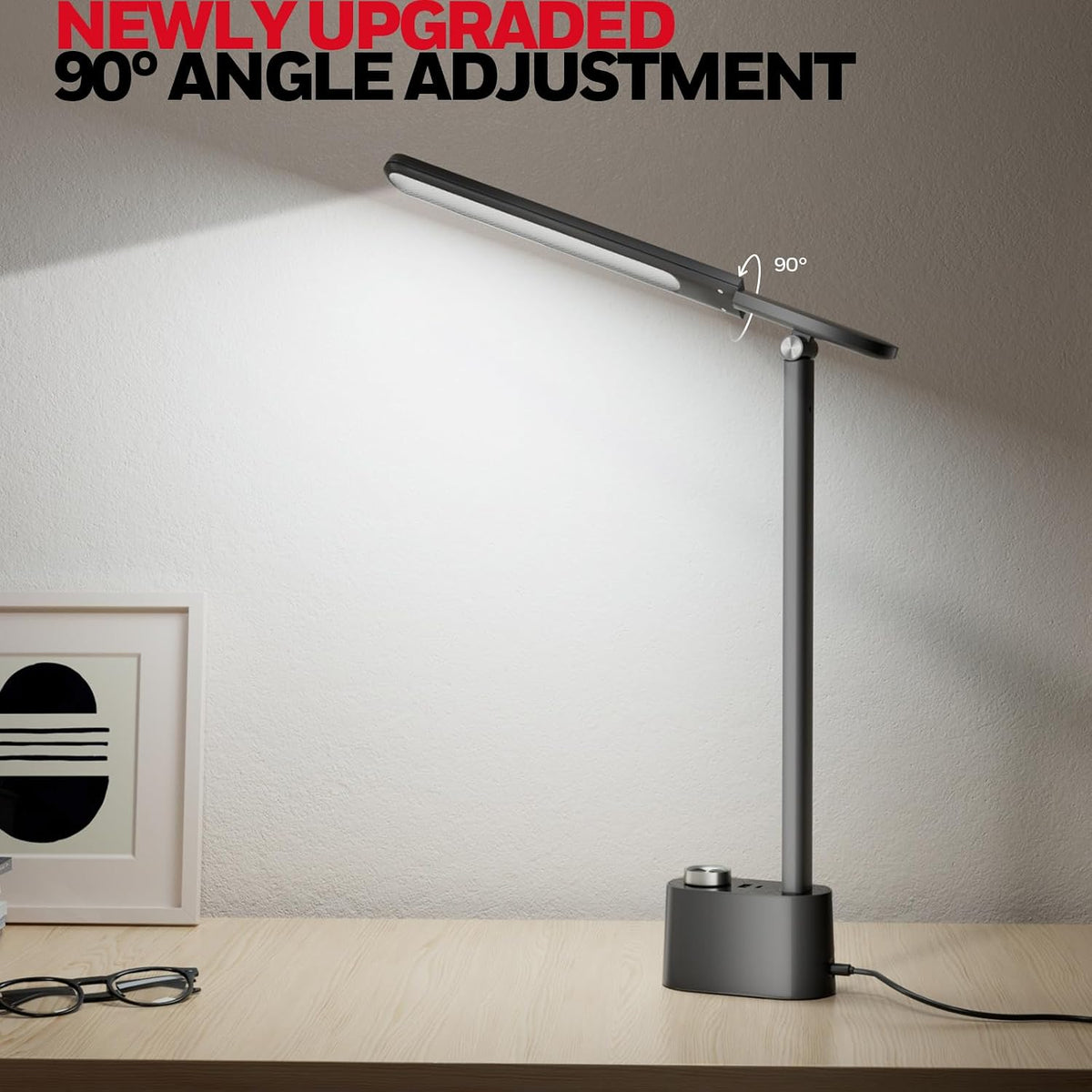 honeywell h01 pro led desk lamp, foldable desk showing dimensions