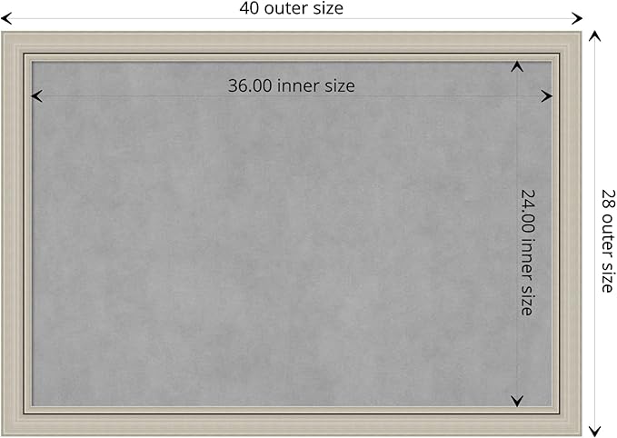 Amanti Art Silver Framed Magnetic Board 28x40 Large Vision Board - Image 4