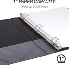 Samsill Durable 1 Inch Binder, Made in the USA, Round Ring Customizable Clear - Image 3