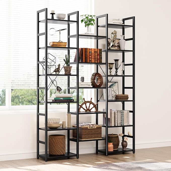 NUMENN 6-Tier Bookshelf Triple Column Bookcase - Image 3
