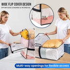 TAILI 4 Pack Clear Moving Bags w/Adjustable Backpack Straps, Moving Supplies - Image 2