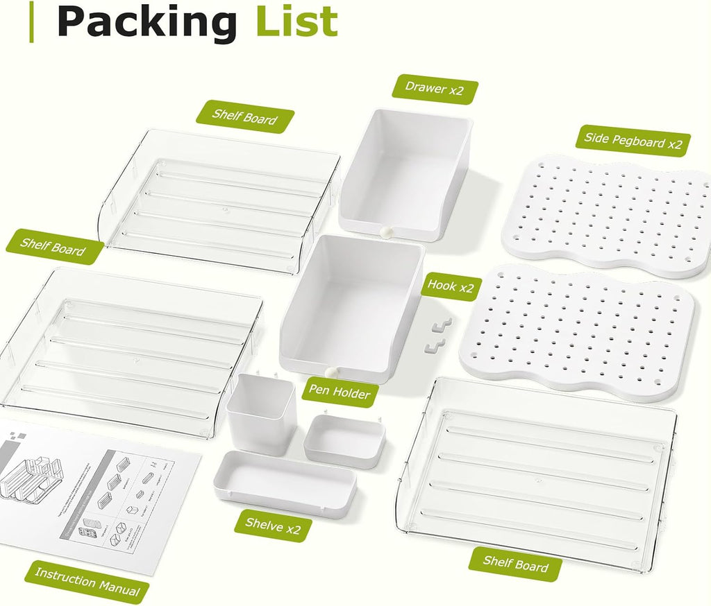 comix 3-tier paper organizer letter tray, file organizer, package contents