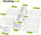 comix 3-tier paper organizer letter tray, file organizer, package contents