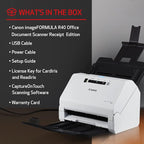 Canon imageFORMULA R40 Office Document Scanner Receipt Edition, - Image 6