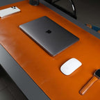 TORONATA Jersey Genuine Calfskin Leather Desk Pad, Office Desk Mat by TORONATA