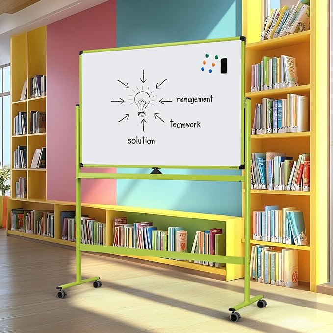 Large Dry-Erase Rolling Magnetic Whiteboard - Image 9
