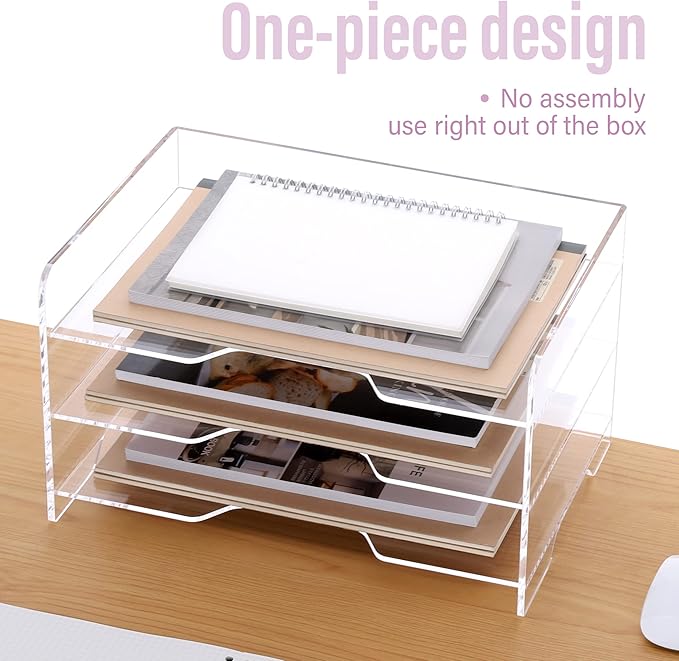 SANRUI Acrylic Paper Organizer Letter Tray - Image 7