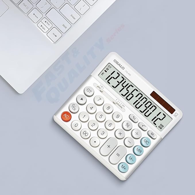 OSALO Desktop Calculator Extra Large Display 12-Digit Big Buttons Accounting - Image 7